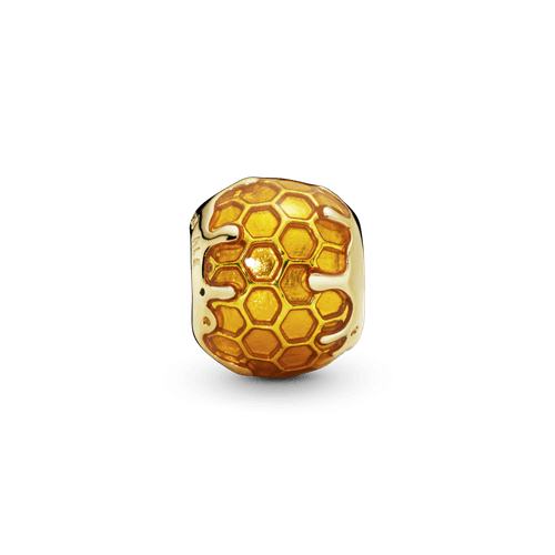 Charm Recubrimiento en Oro de 14k Panal Dorado