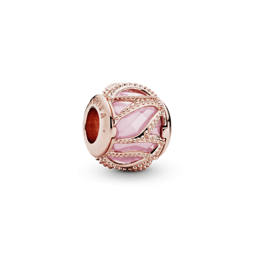 Charm rosa entrelazado Recubrimiento en Oro Rosa de 14k