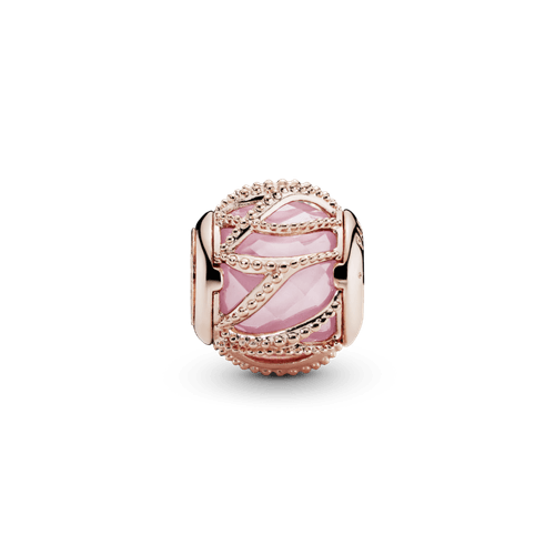 Charm rosa entrelazado Recubrimiento en Oro Rosa de 14k