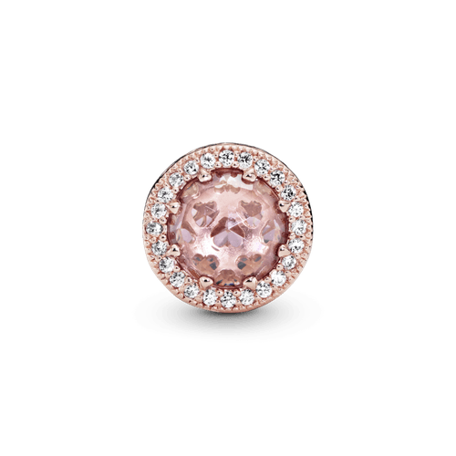 Charm Rosa resplandeciente Recubrimiento en Oro Rosa de 14k