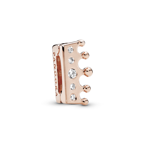 Charm Clip Sujetador Sujetador Corona Recubrimiento en Oro Rosa de 14k Reflexions
