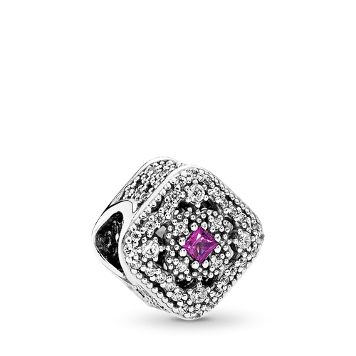 Charm Tesoro De Cuento De Hadas Cristal Ciruela Y