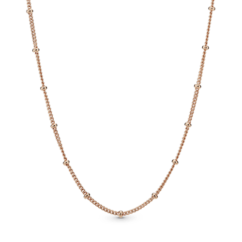 Collar Cadena de cuentas Recubrimiento en Oro Rosa de 14k