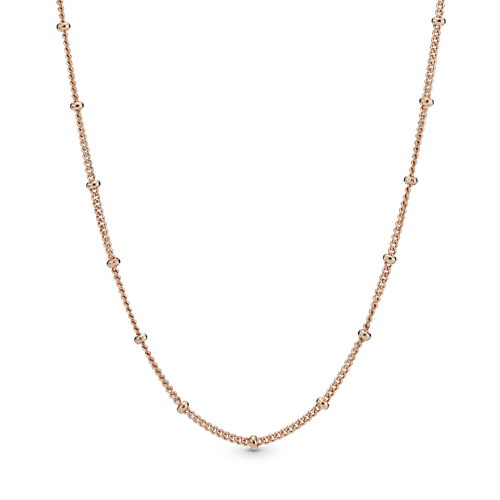 Collar Cadena de cuentas Recubrimiento en Oro Rosa de 14k