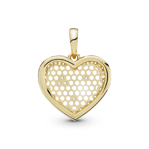 Dije Encaje De Panal Recubrimiento en Oro de 14k