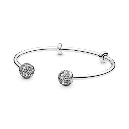 Brazalete Abierto De Pavé Pandora Moments