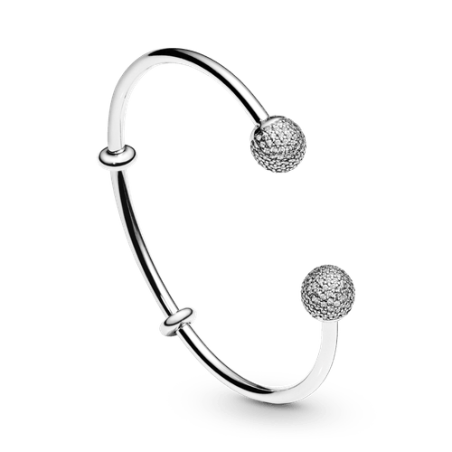 Brazalete Abierto De Pavé Pandora Moments