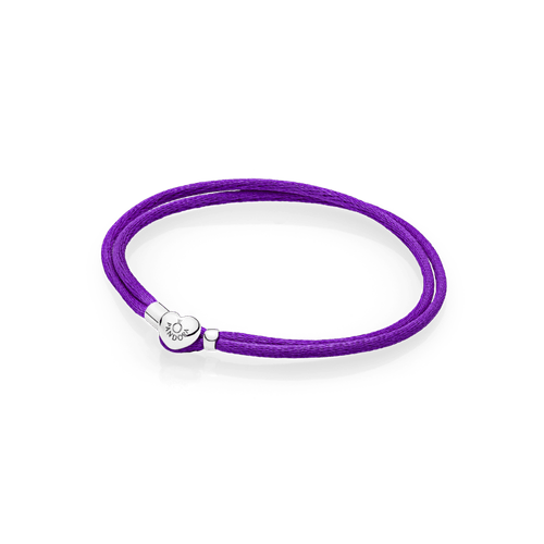 Brazalete de cordón de tela, rosado intenso