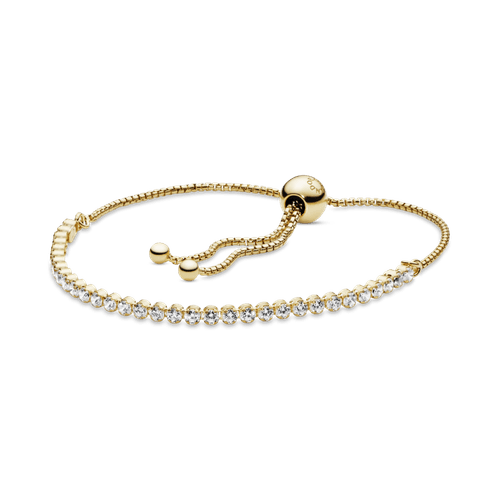 Brazalete De Tenis Deslizante Recubrimiento en Oro de 14k