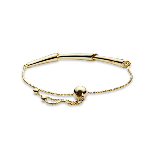 Brazalete Recubrimiento en Oro de 14k deslizante Tallo de flor