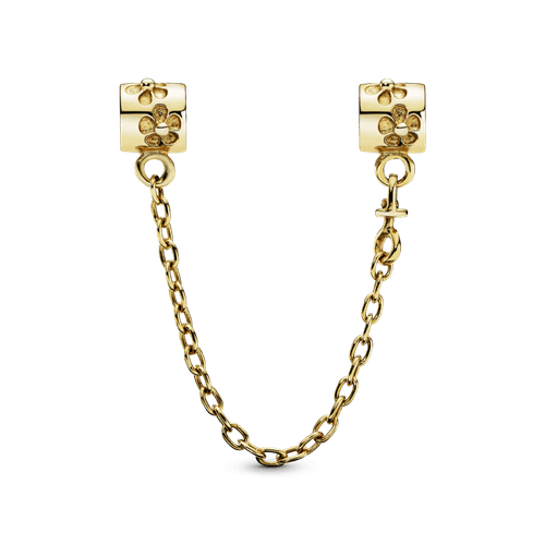 Cadena de seguridad Flor de espino Oro 14k