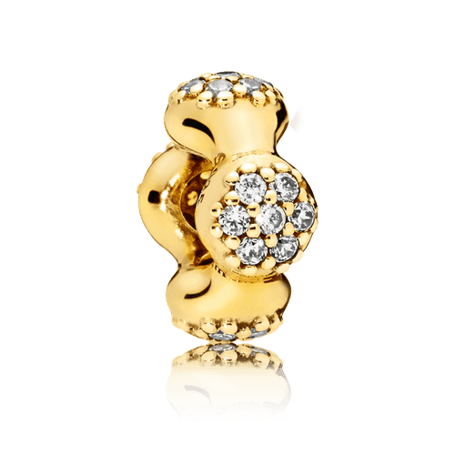 Separador Cápsulas de amor modernas de pavé Recubrimiento en Oro de 14k
