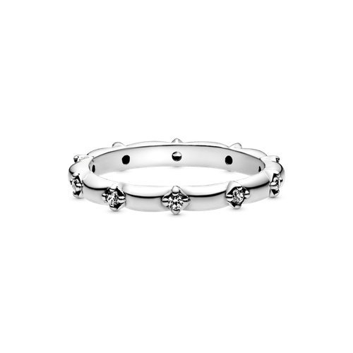 Anillo Banda de pétalos de flores Plata de Ley Pandora Moments