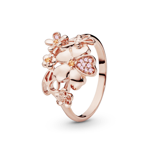 Anillo Flor De Pavé Pandora Rose