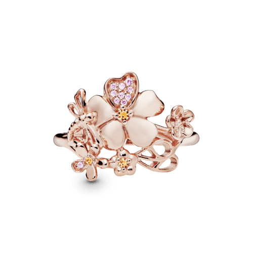 Anillo Flor De Pavé Pandora Rose
