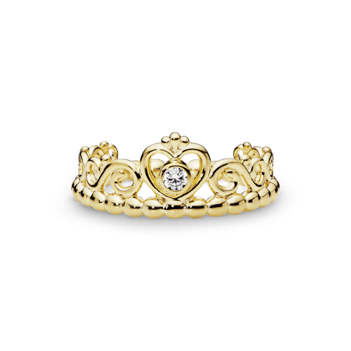 Anillo Tiara de princesa Recubrimiento en Oro de 14k