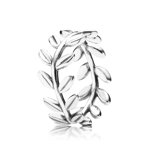 Anillos Hojas De Plata