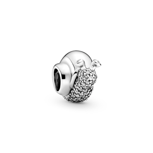 Charm Caracol Brillante Circonia Cúbica Clara y Cristal Rosado Orquídea