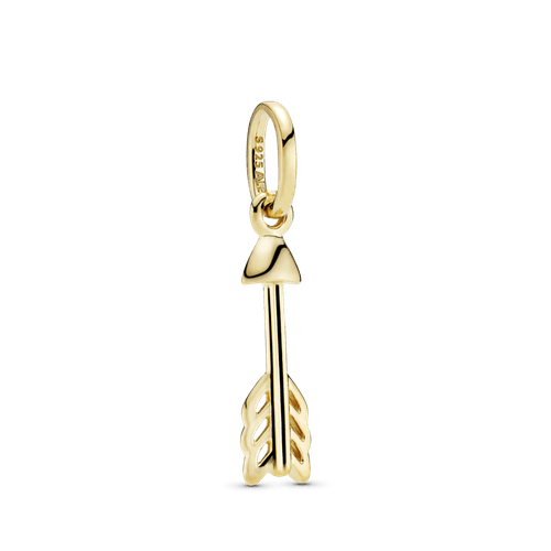 Charm Colgante Flecha De Cupido Recubrimiento en Oro de 14k