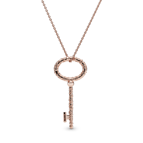Collar Llave Majestuosa Recubrimiento en Oro Rosa de 14k