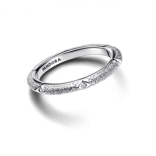 Anillo Pandora ME Textura y Gemas Plateado