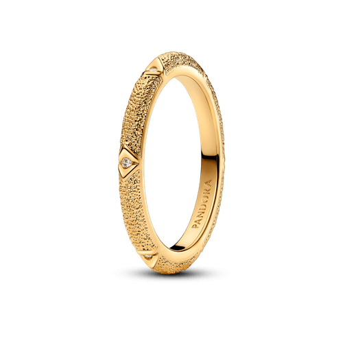 Anillo Pandora ME Textura y Gemas Dorado