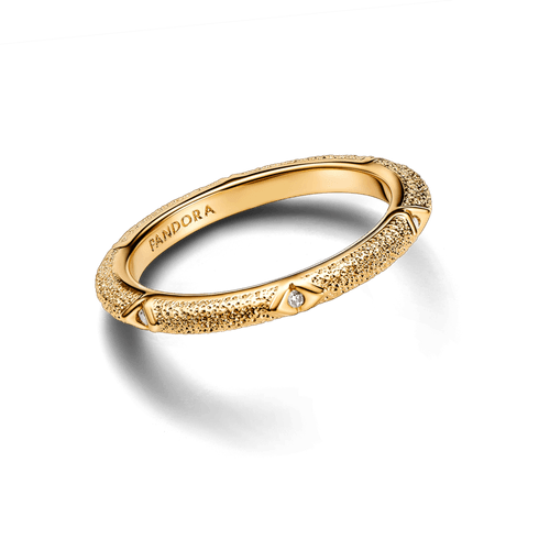 Anillo Pandora ME Textura y Gemas Dorado