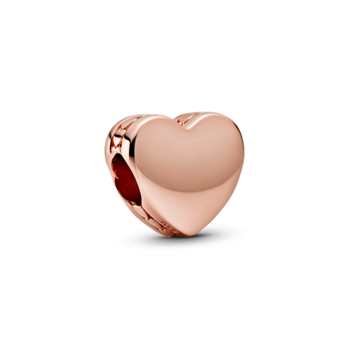 Charm Corazón para Grabar Rosa