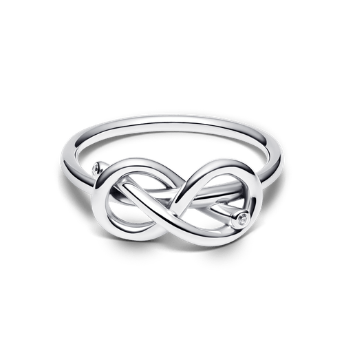 Anillo Nudo Infinito Plateado