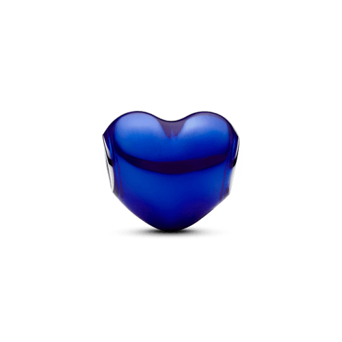 Charm Corazón Metálico Azul