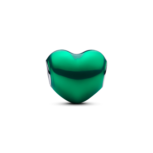 Charm Corazón Metálico Verde