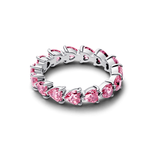 Anillo Alianza de Corazones Rosas