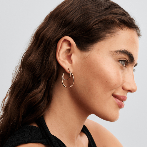 Argollas Doble de Forma Orgánica