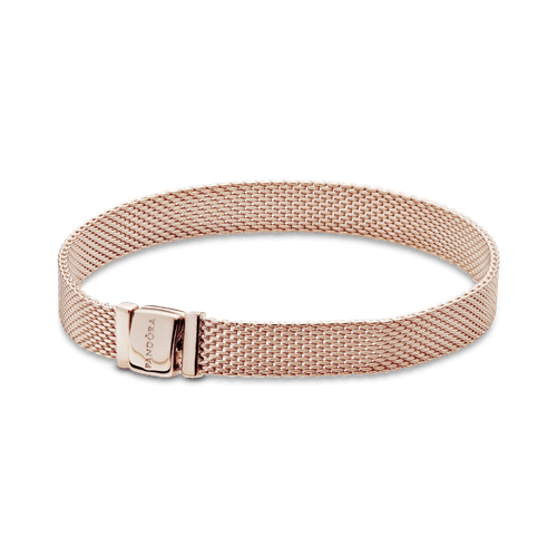 Brazalete de malla Pandora Reflexions Recubrimiento en Oro Rosa de 14k