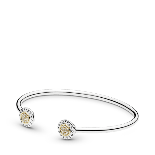 Brazalete Dos Tonos Abierto Pandora Signature