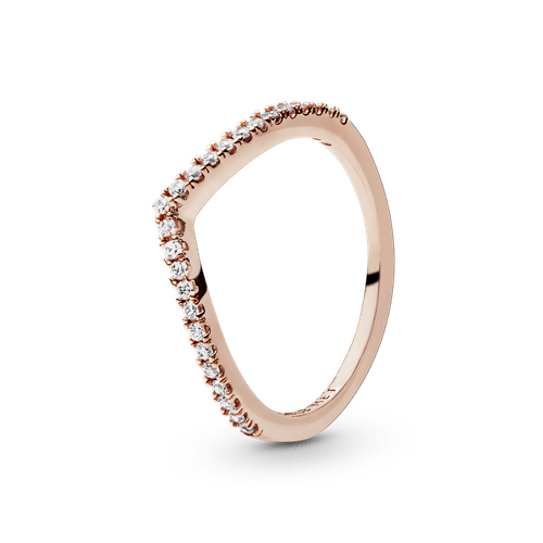 Anillo Deseos Brillantes Recubrimiento en Oro Rosa de 14k