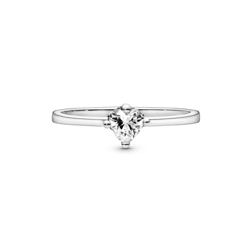 Anillo Solitario Corazón Transparente|Pandora Pandora Oficial Argentina  Joyería Charm Brazalete por