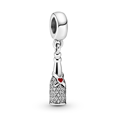 Charm Colgante Botella De Vino Burbujeante