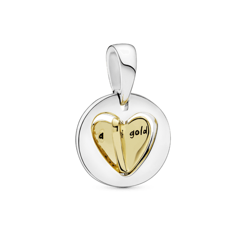 Charm Colgante Corazón Dorado Mamá