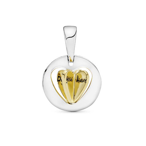 Charm Colgante Corazón Dorado Mamá