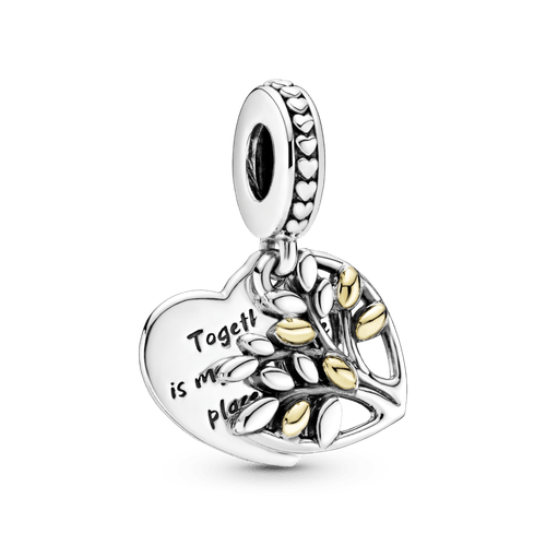 Charm Colgante De Tonos Colgante Corazón De Árbol Genealógico