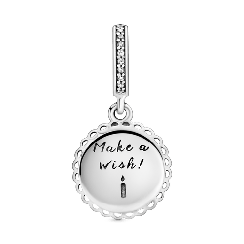 Charm colgante Pastel de cumpleaños rosa
