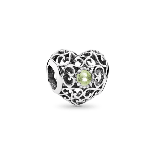 Charm Corazones Natales Agosto Peridoto