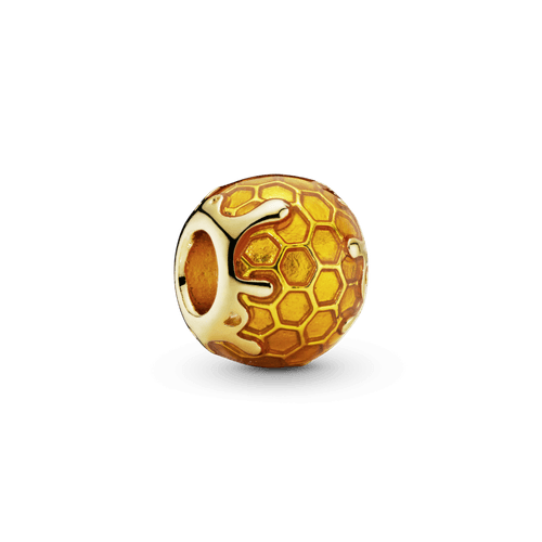 Charm Recubrimiento en Oro de 14k Panal Dorado