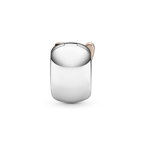Charm Sujetador Corazón de diseño libre Recubrimiento en Oro Rosa de 14k