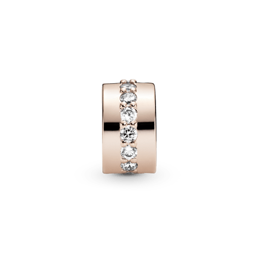 Charm Sujetador Hilera reluciente Recubrimiento en Oro Rosa de 14k