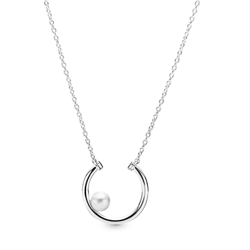 Collar Círculo con perla cultivada de agua dulce