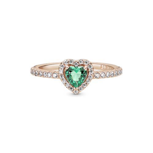 Anillo Con Un Recubrimiento En Oro Rosa De 14k Corazon Brillante Elevado