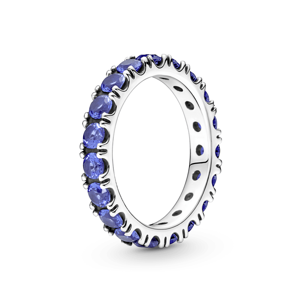 Anillo En Plata De Ley Eternity Brillante Azul|Pandora Pandora