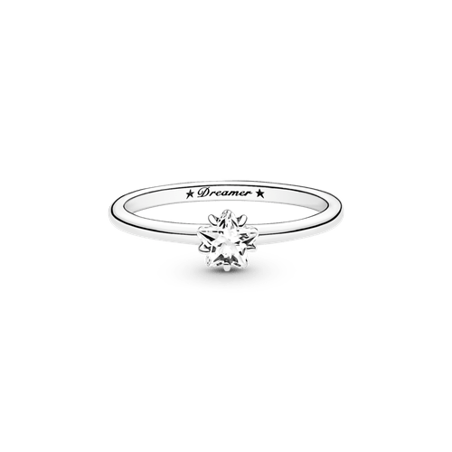 Anillo Solitario En Plata De Ley Estrella Brillante Celestial